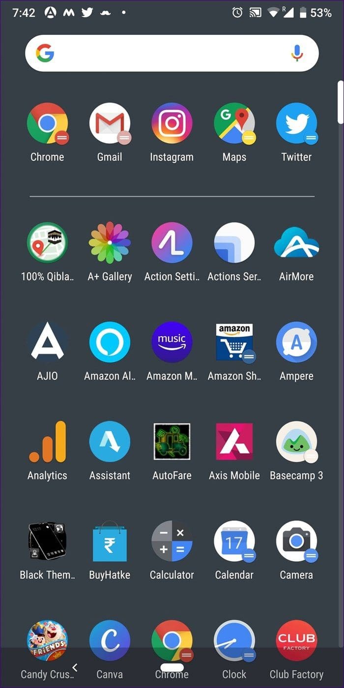 Android Launcher Dark Mode 10