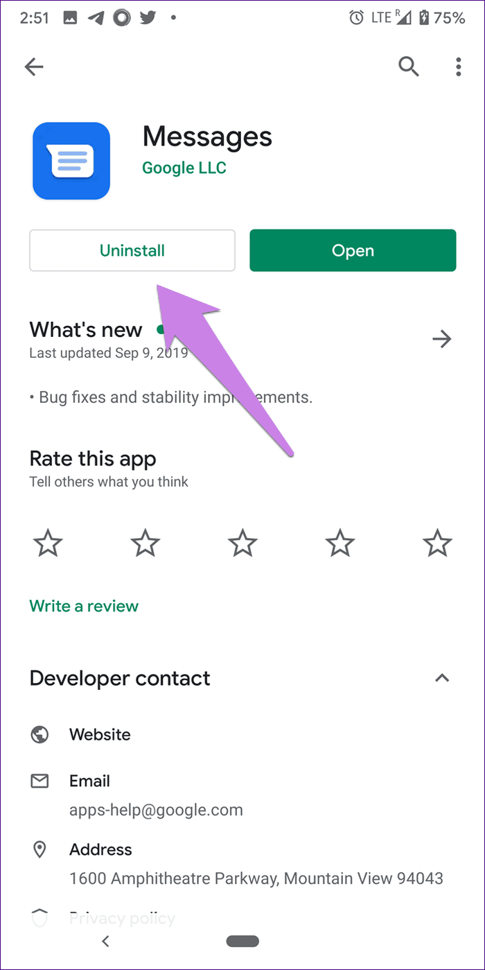 Android Messages App Crashing 9