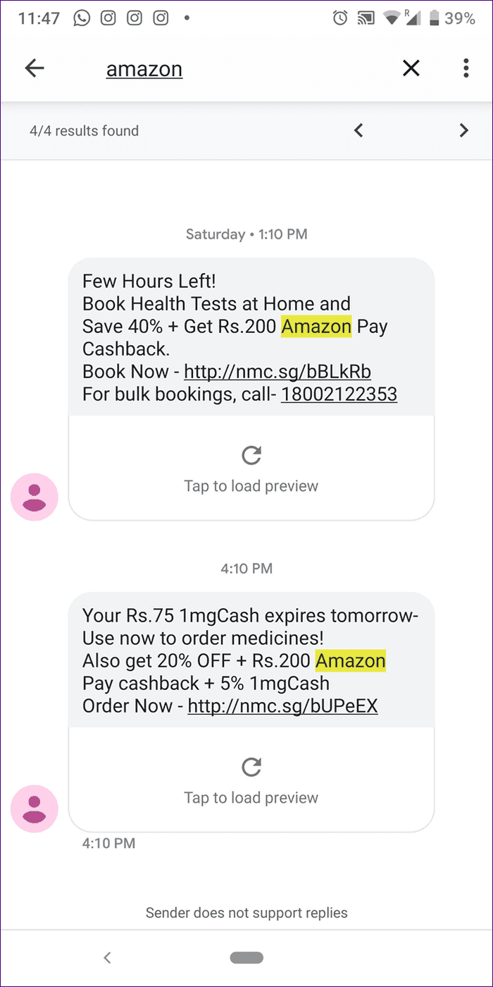 Android Messages Vs Sms Organizer 16