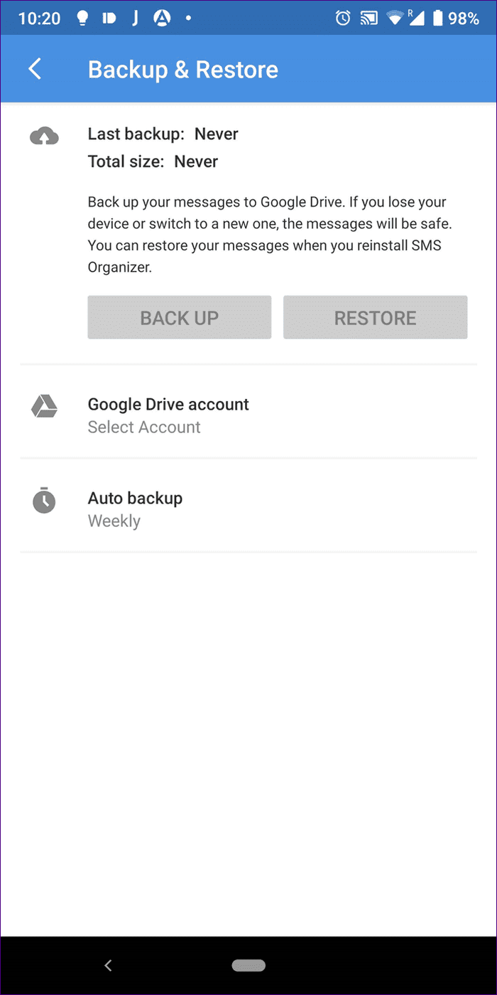 Android Messages Vs Sms Organizer 22