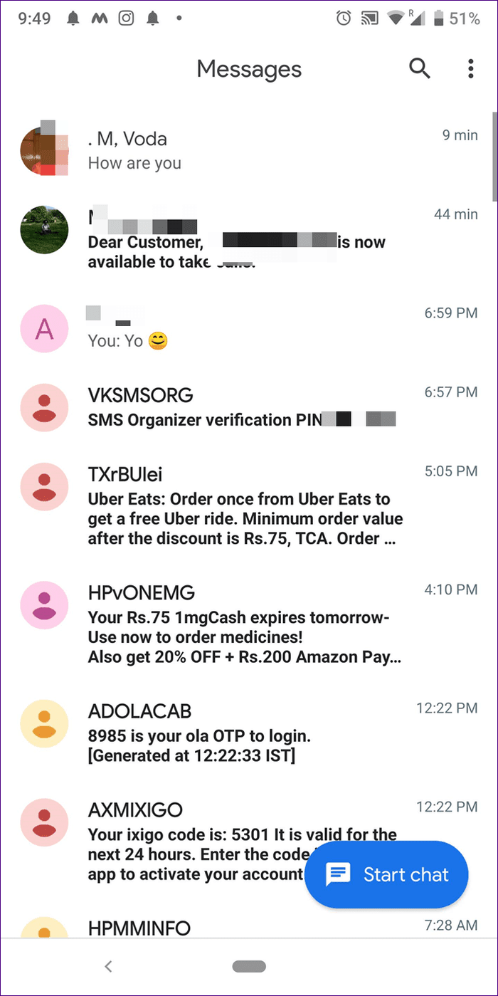 Android Messages Vs Sms Organizer 2