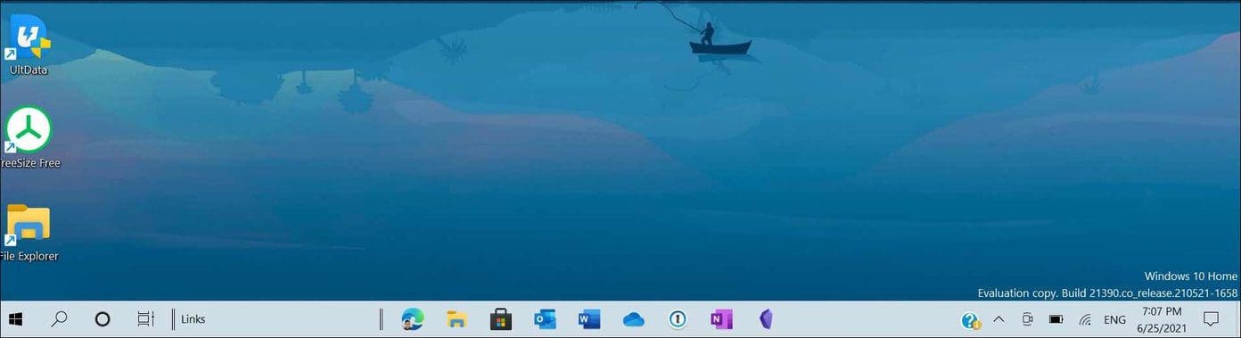 App icons placed in middle