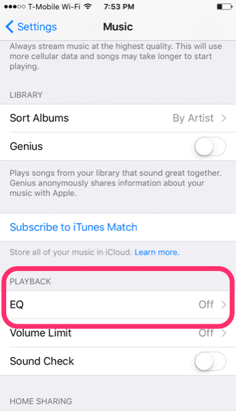 Apple Music Itunes Spotify Eq Equalizer 6