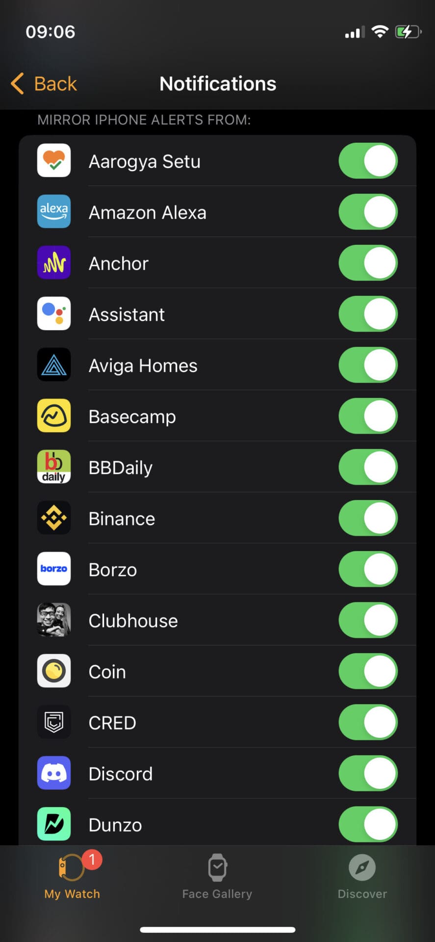 Notification settings