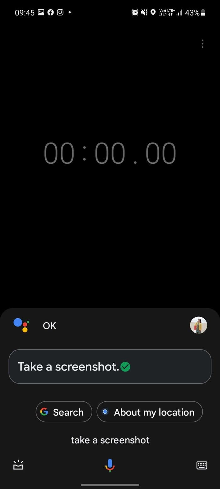 Ask google assistant take a screenshot on samsung