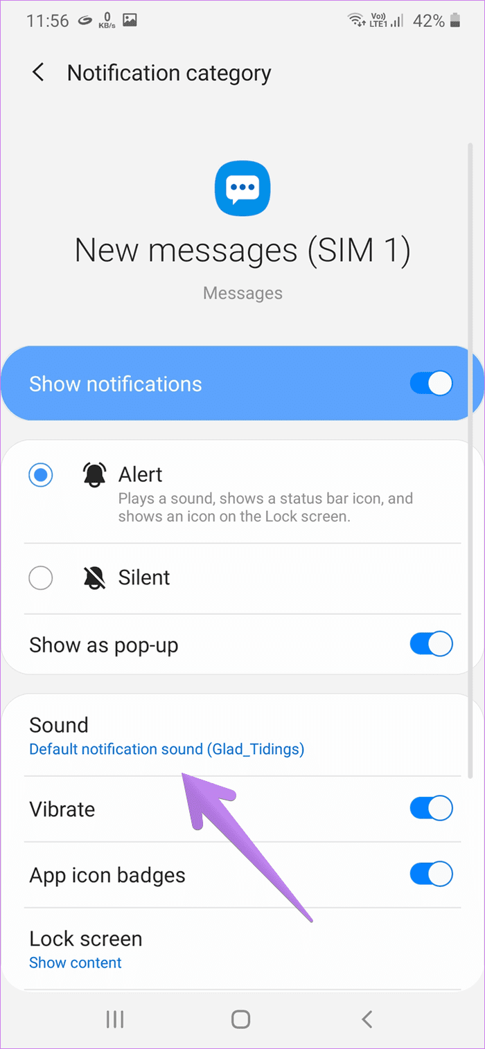 Assign text tone to contacts on android 16