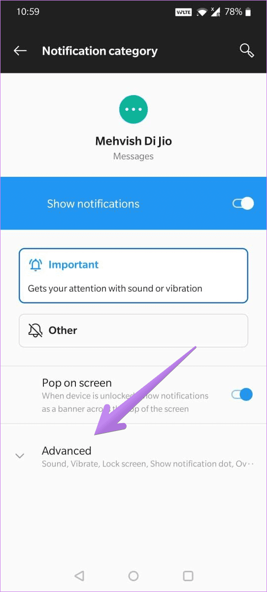 Assign text tone to contacts on android 8