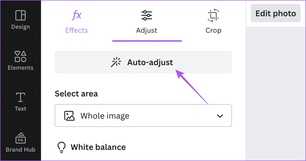 auto adjust canva app desktop