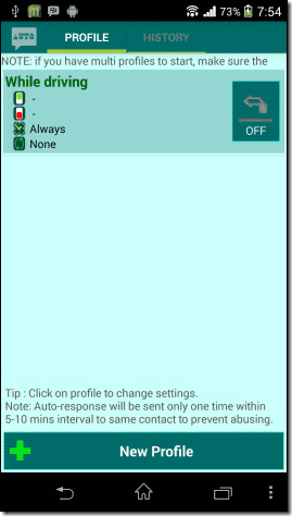 Auto Sms Profile