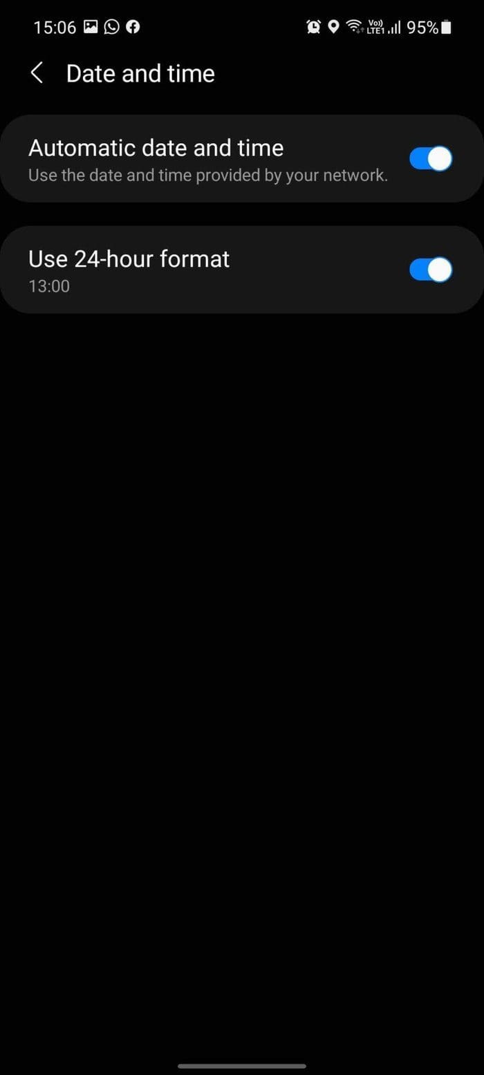 Automatic date and time