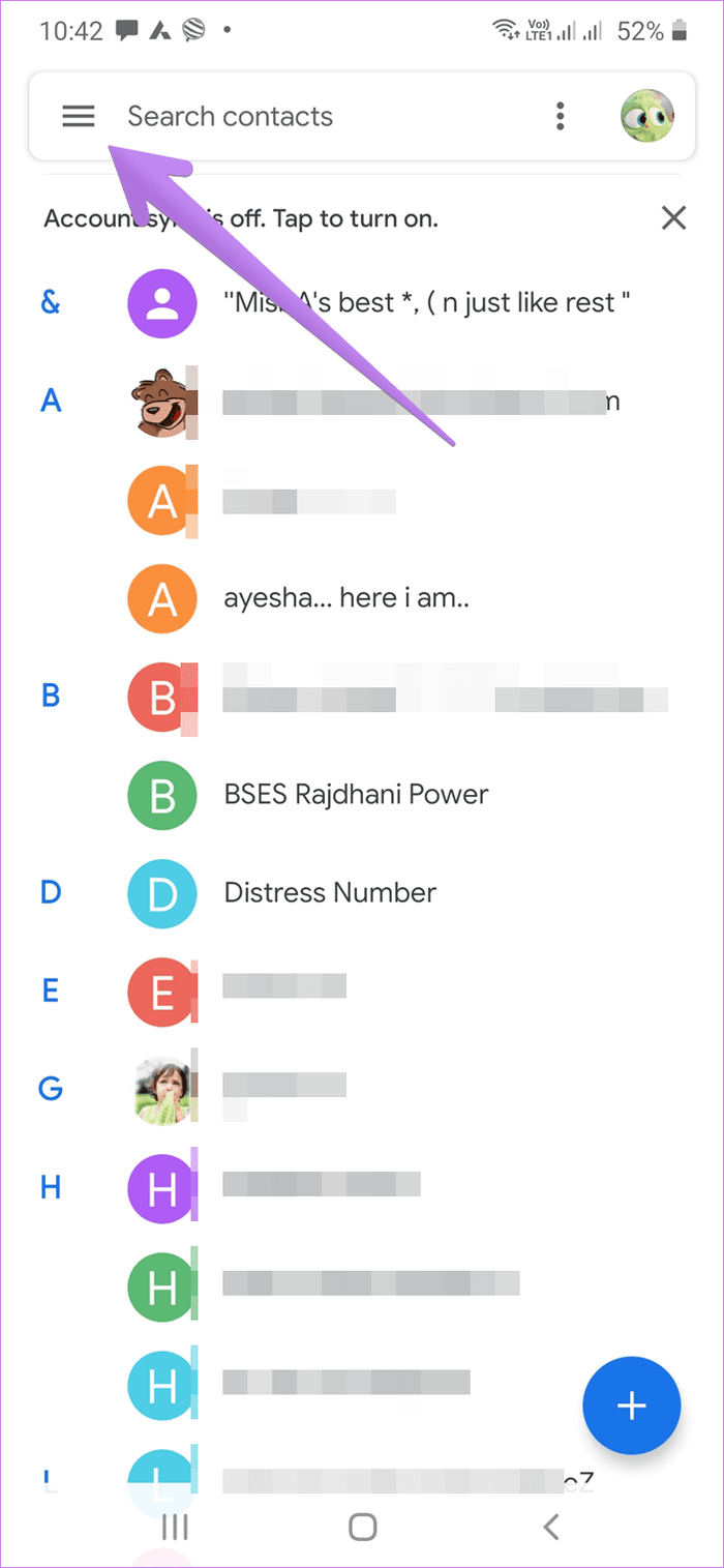 Backup contacts to google drive 1