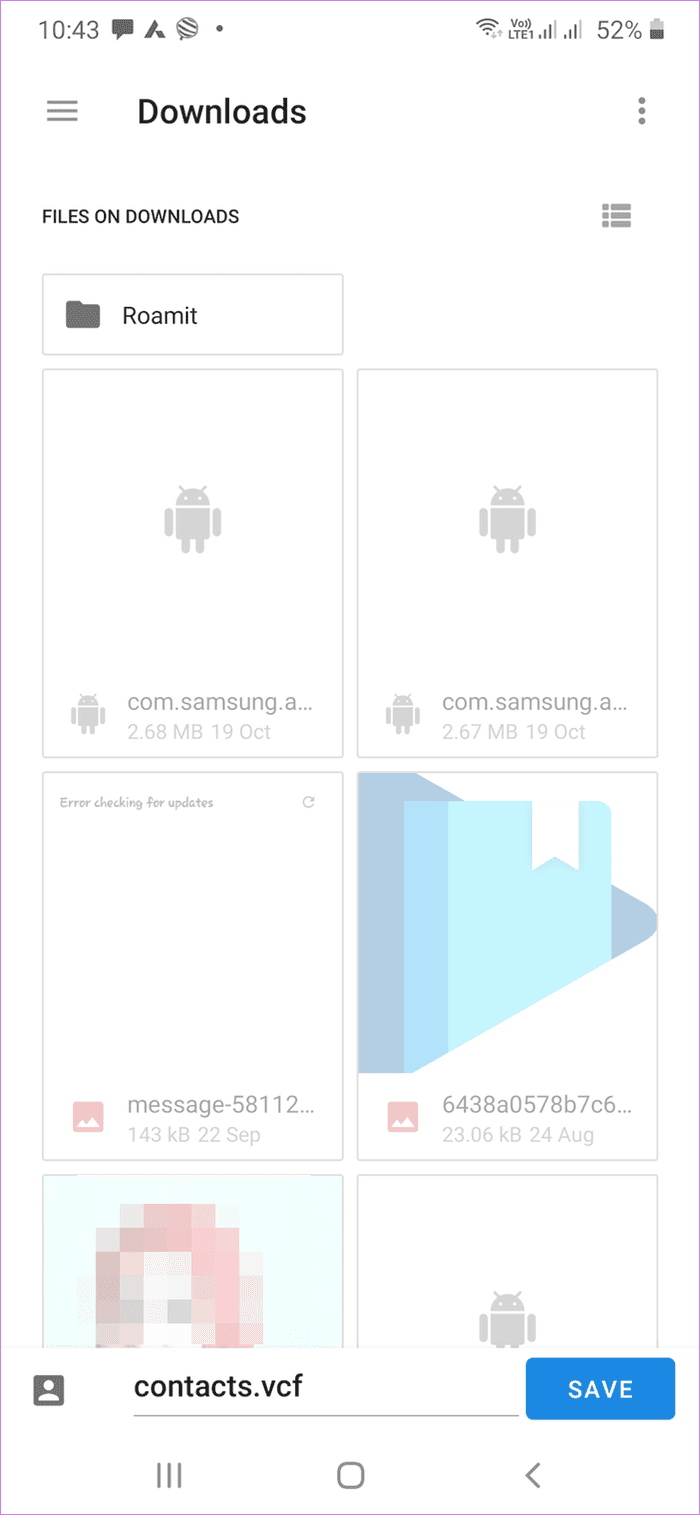 Backup contacts to google drive 5