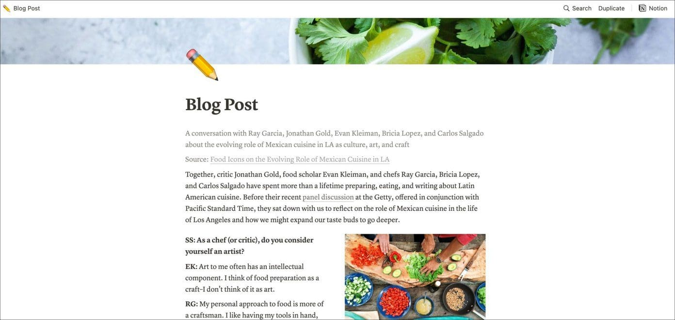 Blog post