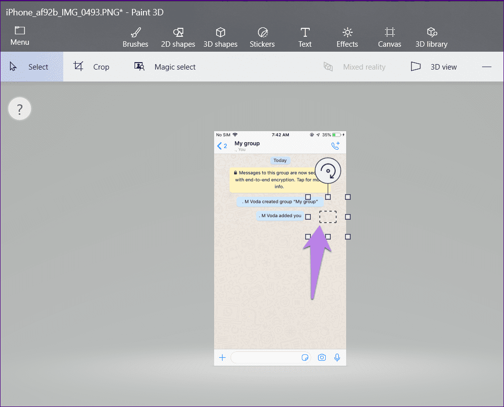 Blur image in paint 3d 9a