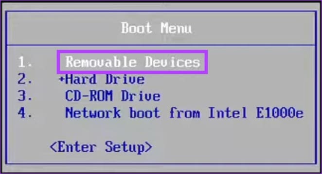 boot from a USB or DVD drive
