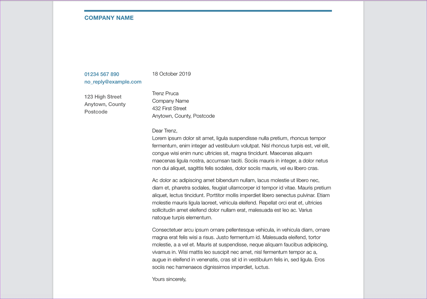 Business Letter
