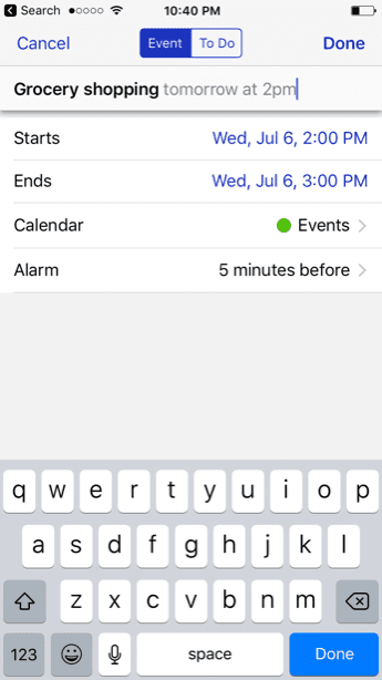 Busycal Fantastical Features Settings Accounts Natural Language 6