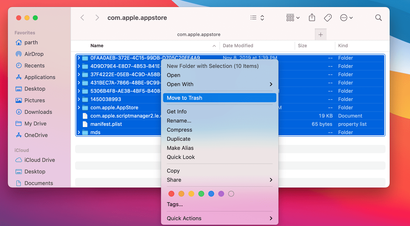 Cache folder