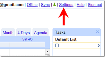 Calendarsetting