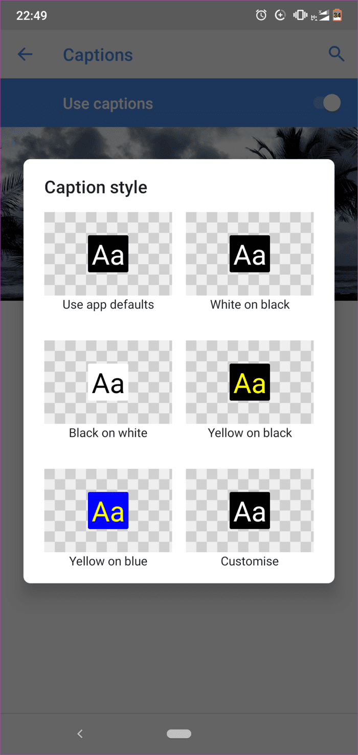 Caption Styles Android