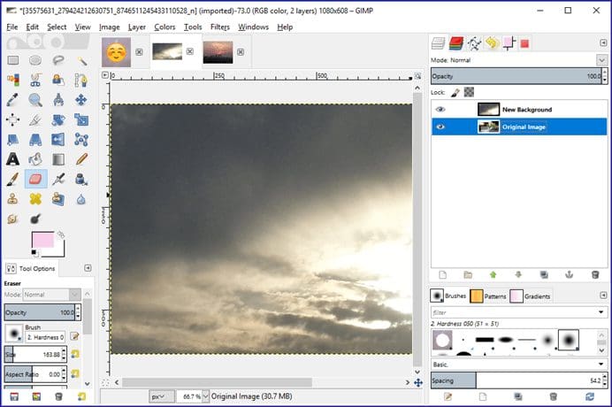 Change Background Image Gimp 12