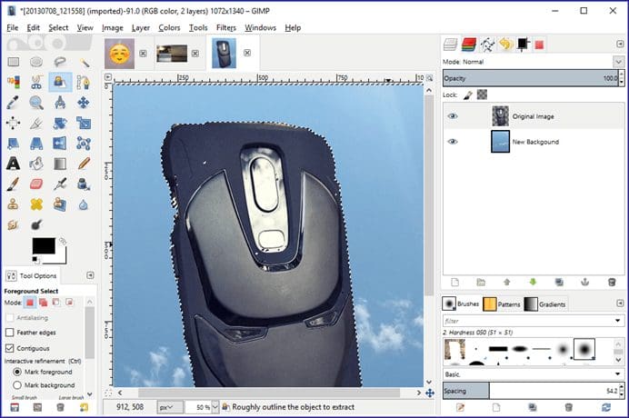 Change Background Image Gimp 26