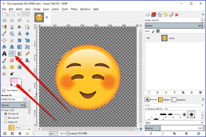 Change Background Image Gimp 5