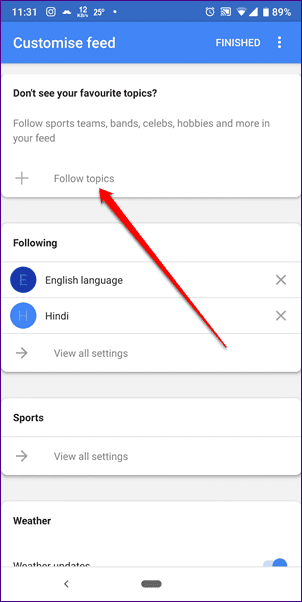 Change Google Feed Language 22