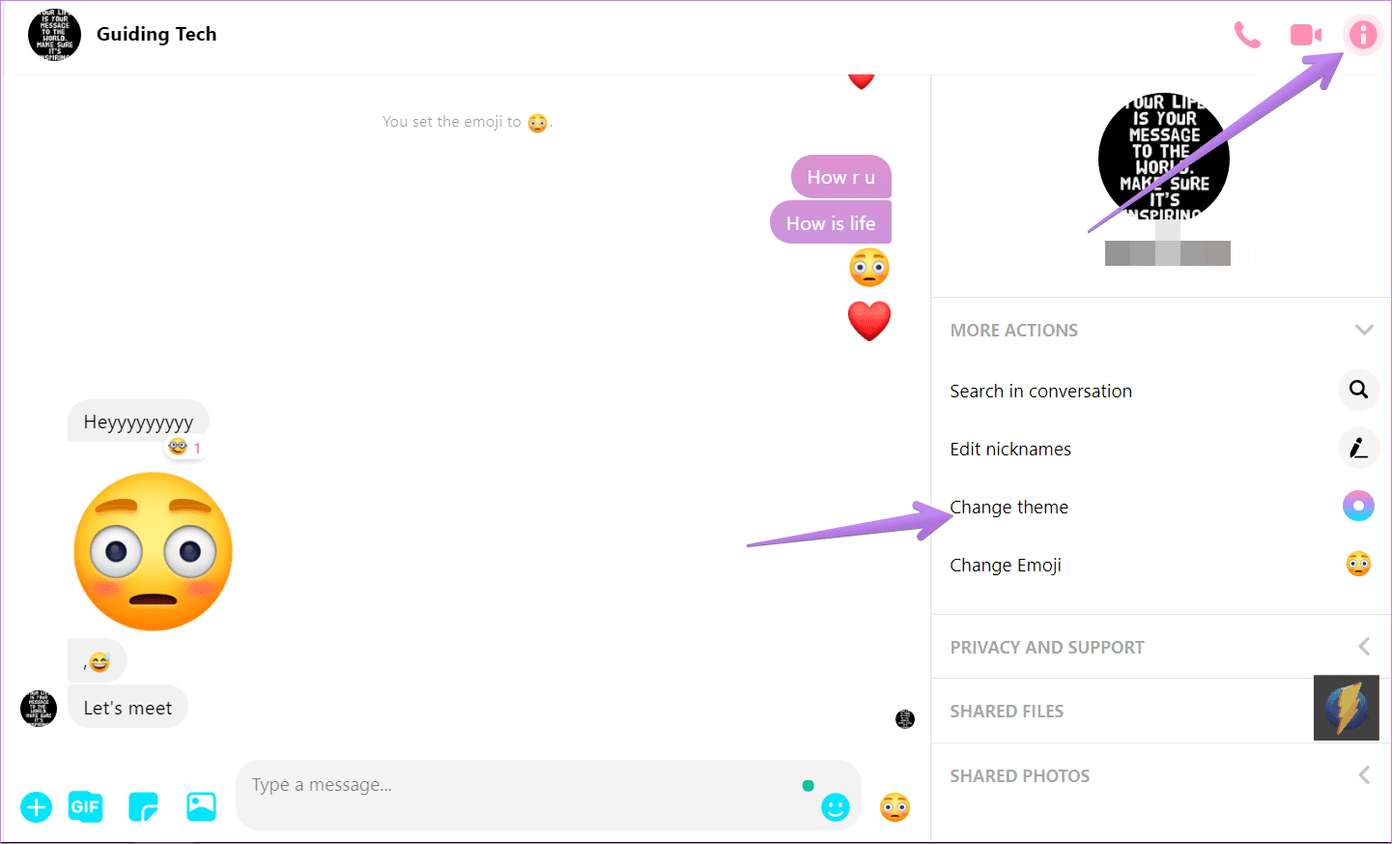 Change messenger theme color 1a