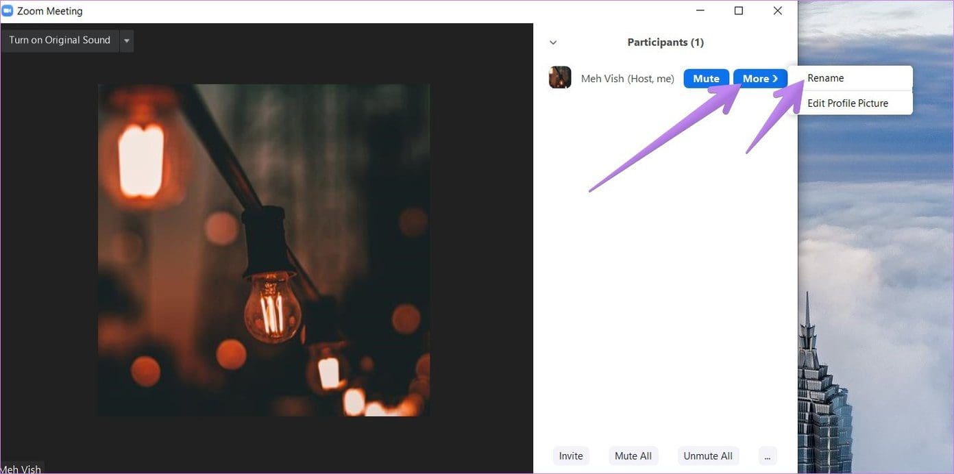 Change zoom name on android iphone ipad pc 4