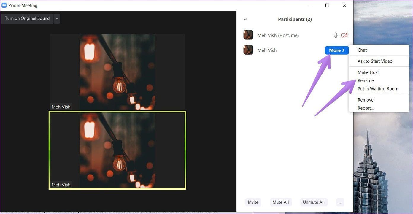 Change zoom name on android iphone ipad pc 5
