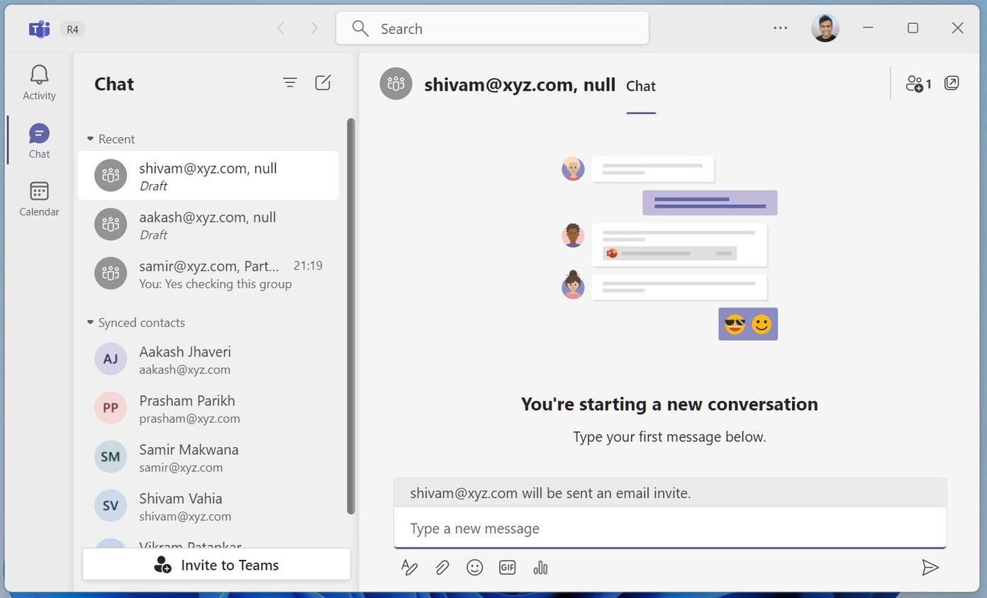 Chat app in windows 11