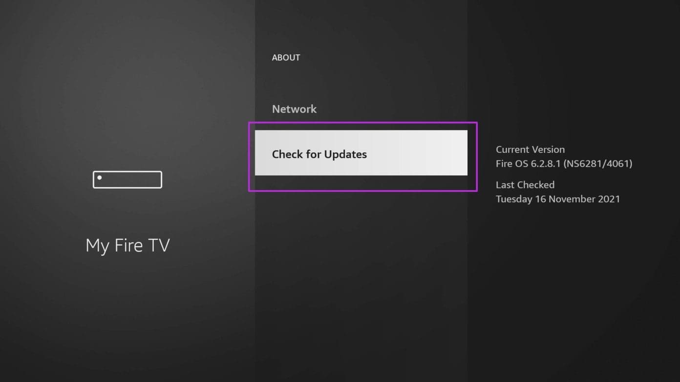 Check for fire OS updates
