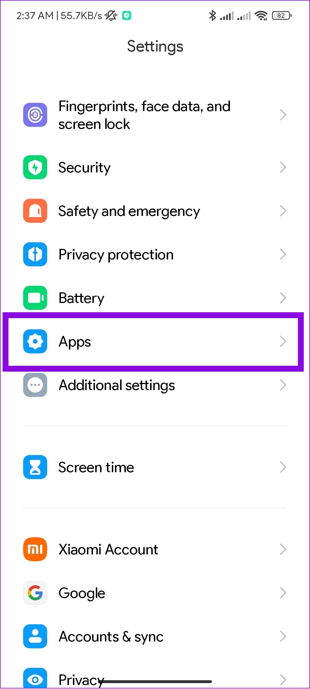 choose Apps 1