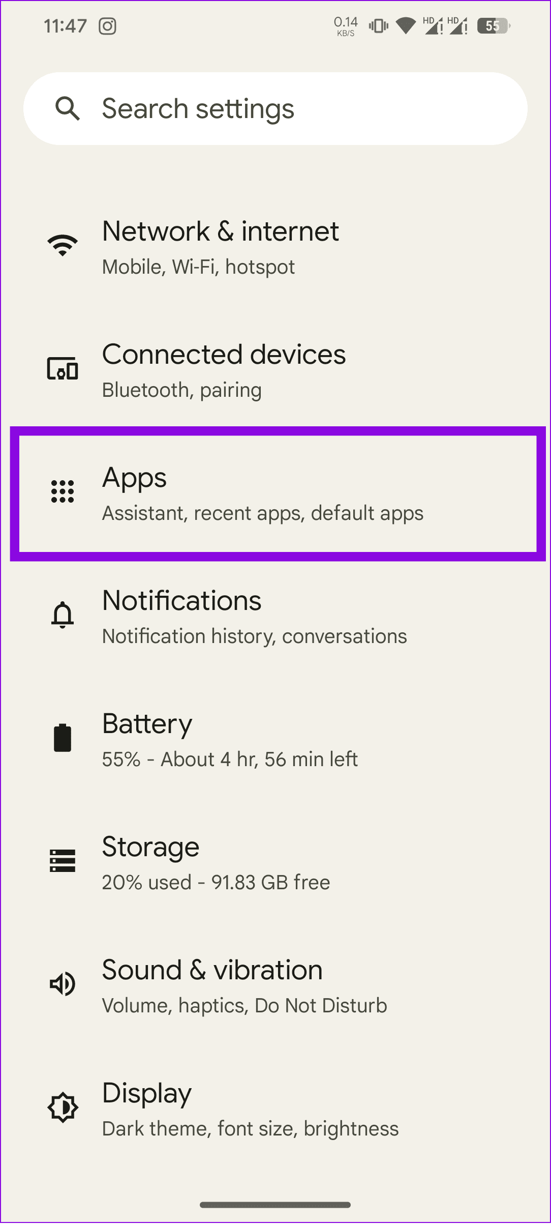choose Apps