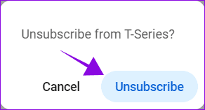 choose Unsubscribe