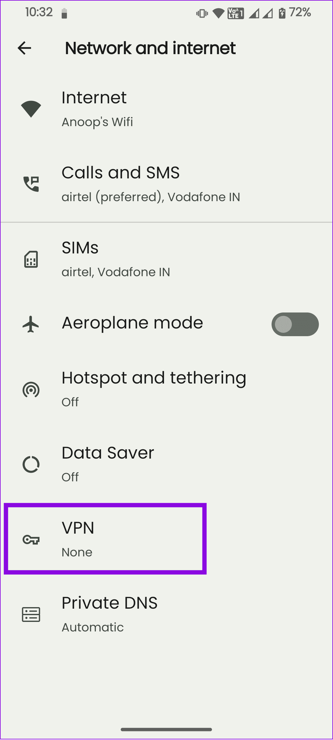 choose VPN