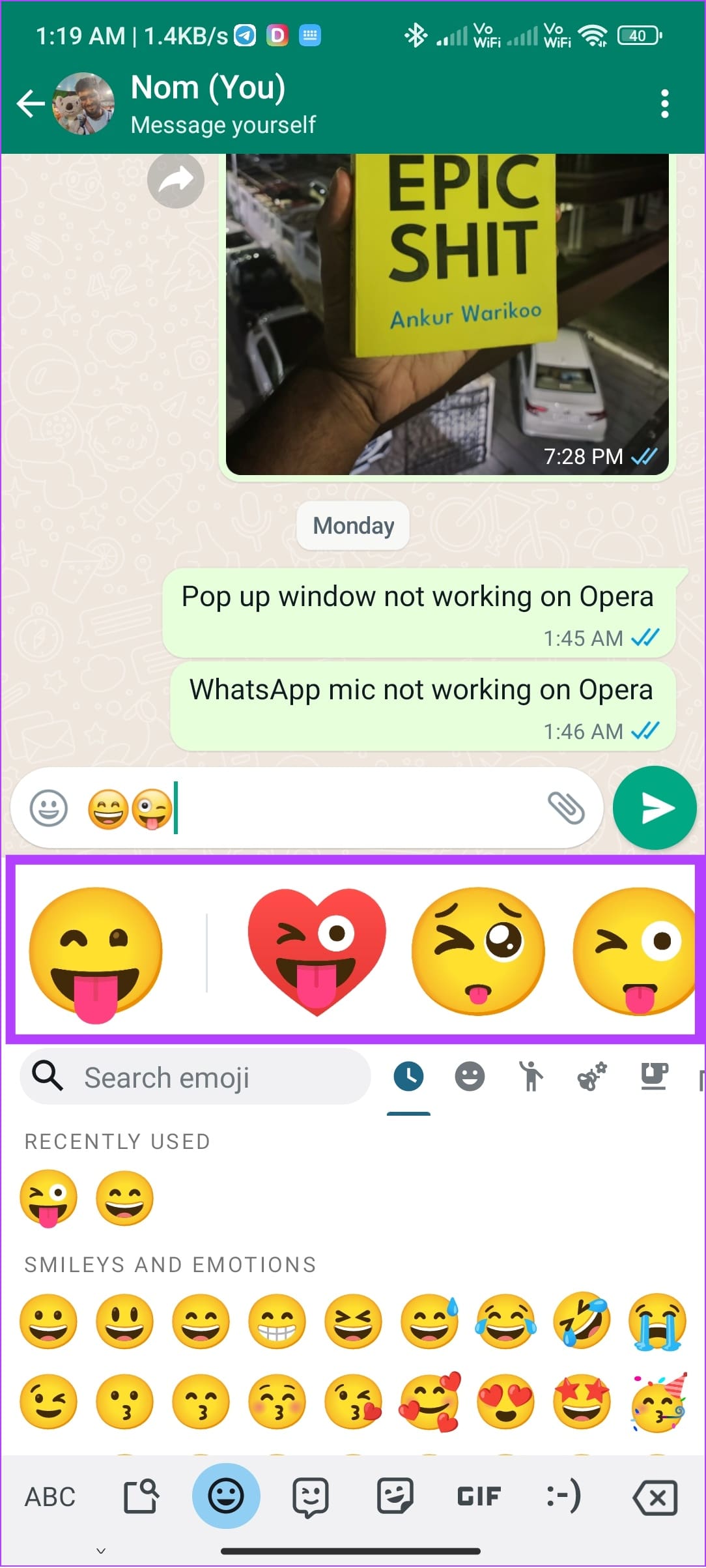 choose an option from the emoji kitchen