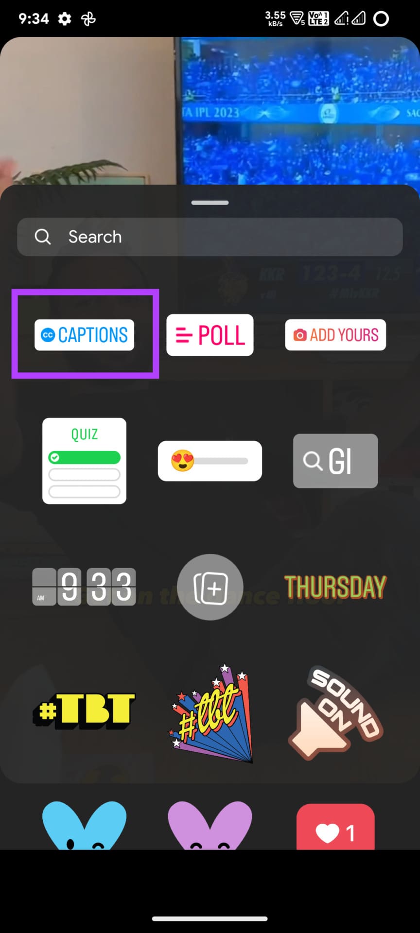 choose captions