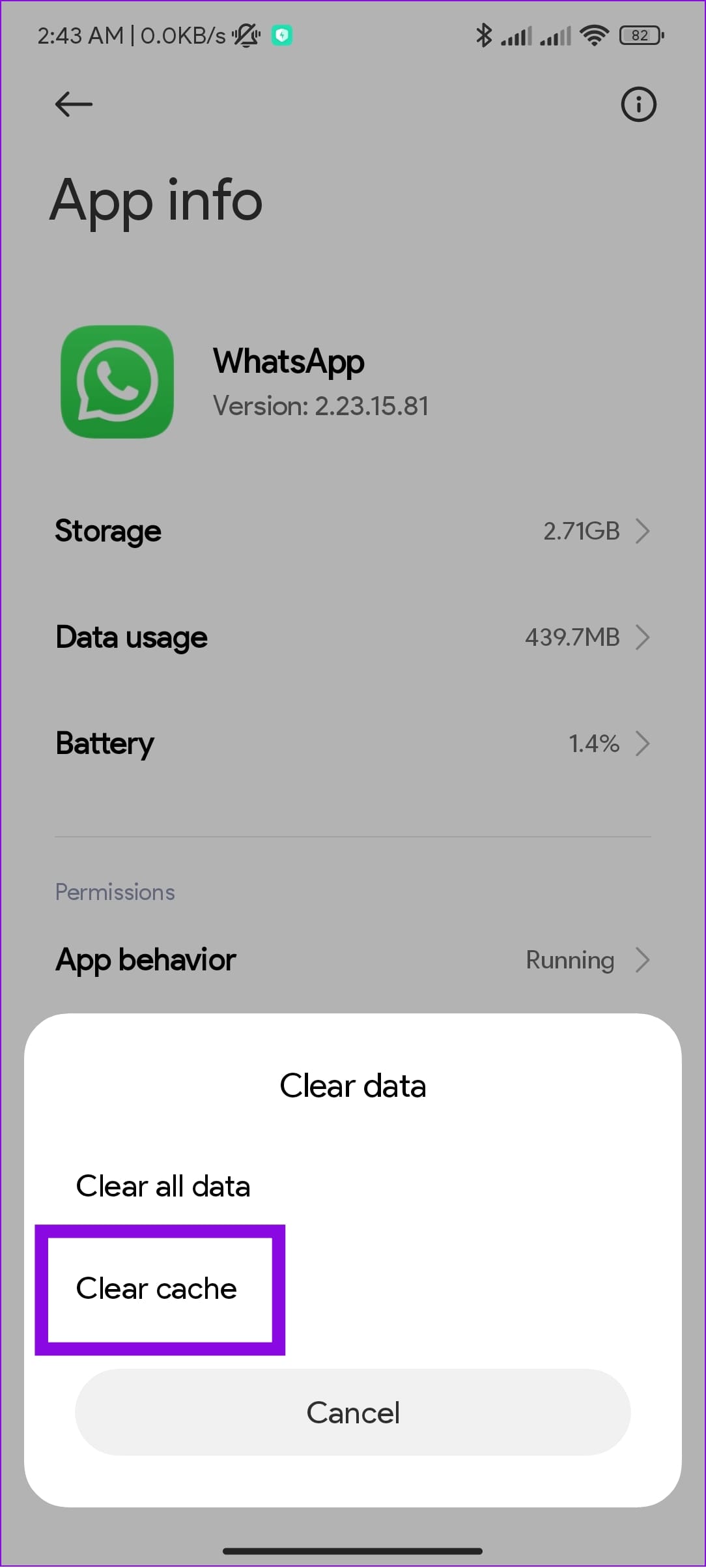 choose clear cache 2