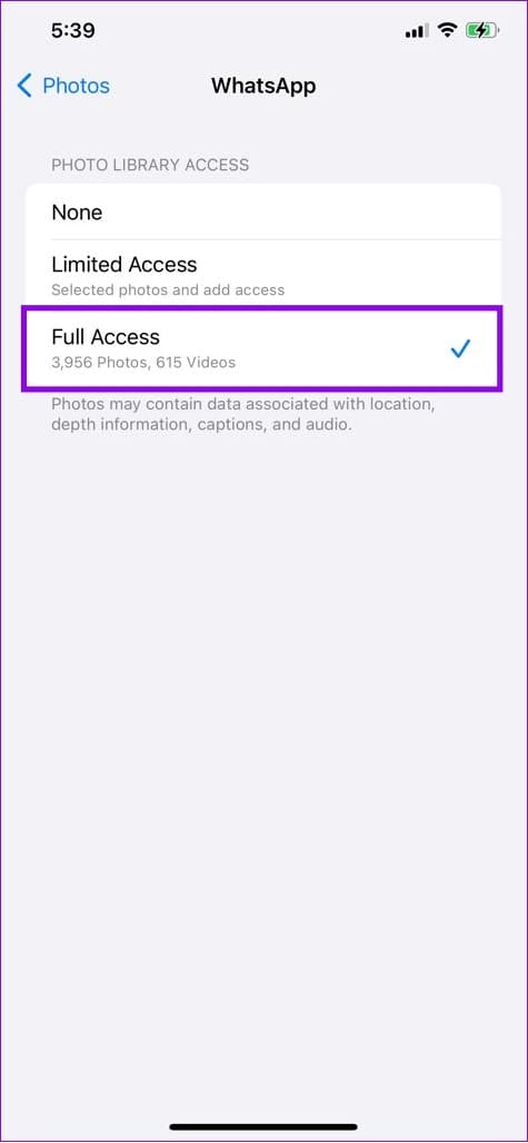 choose full access to confirm