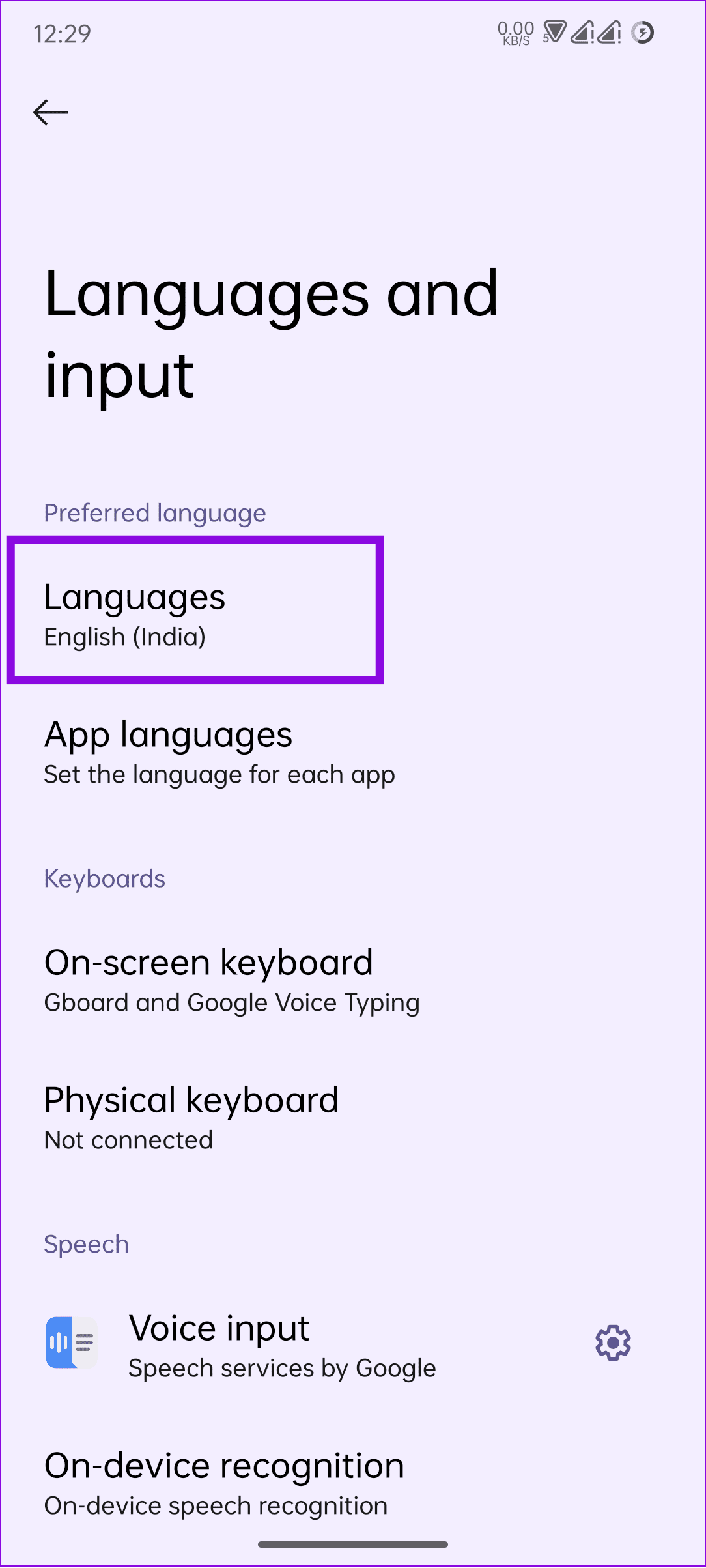 choose language