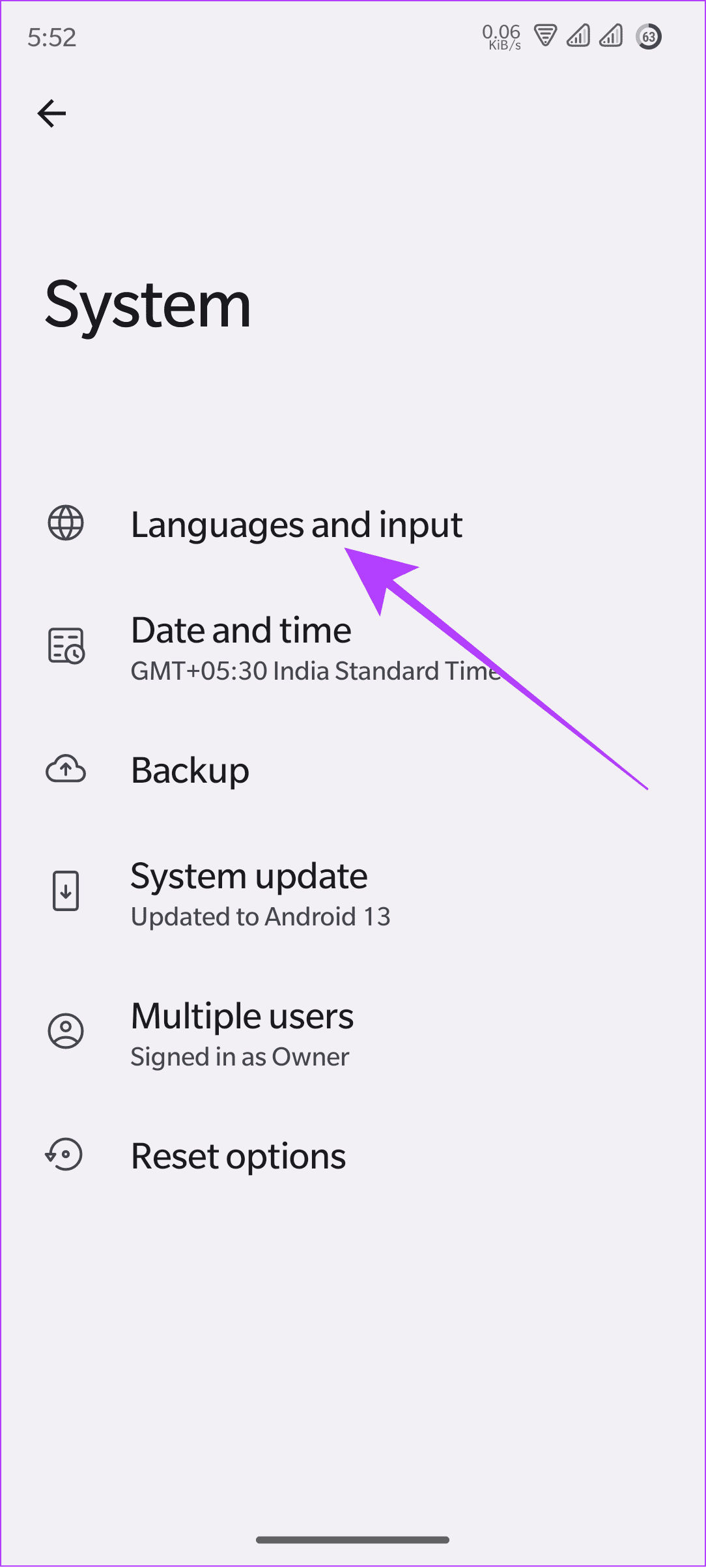 choose languages and input