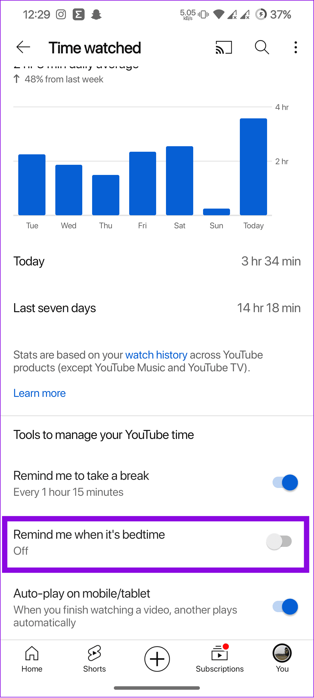 choose remind me when it's done