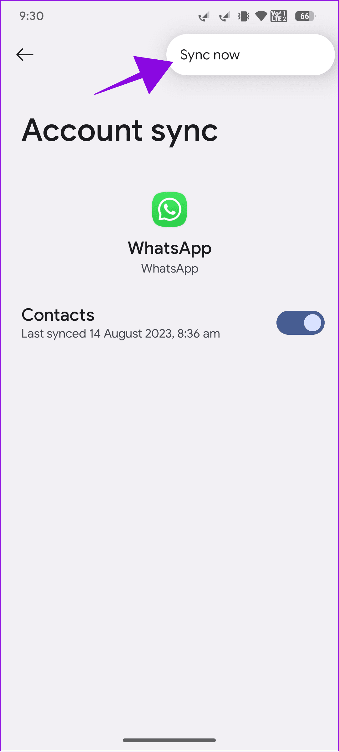 choose sync now to confirm