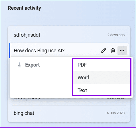 choose the format you want to export