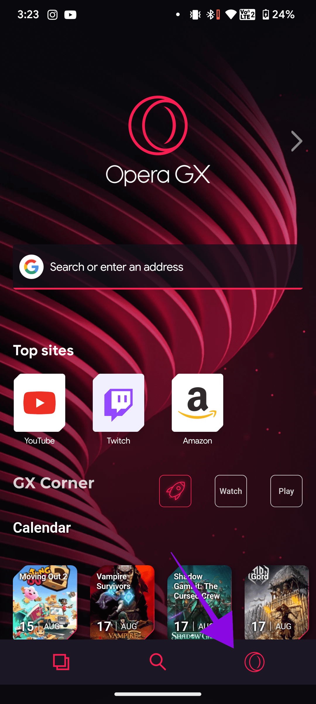 choose the opera logo