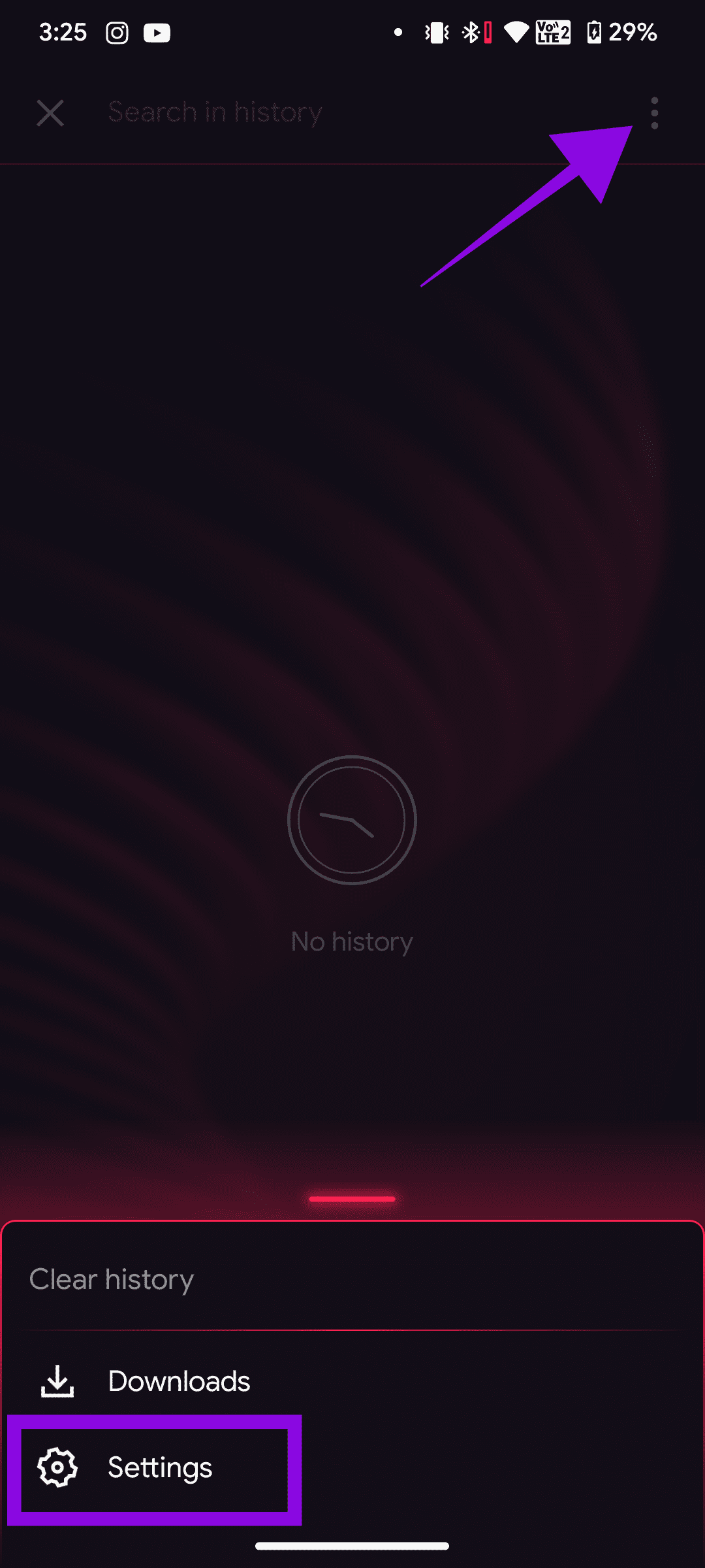 choose the thrre dots and choose Settings