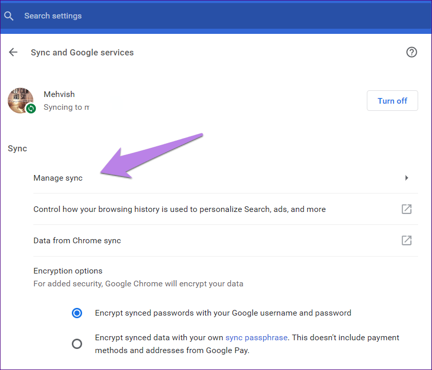Chrome Bookmarks Not Syncing 4