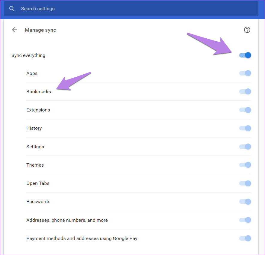 Chrome Bookmarks Not Syncing 5